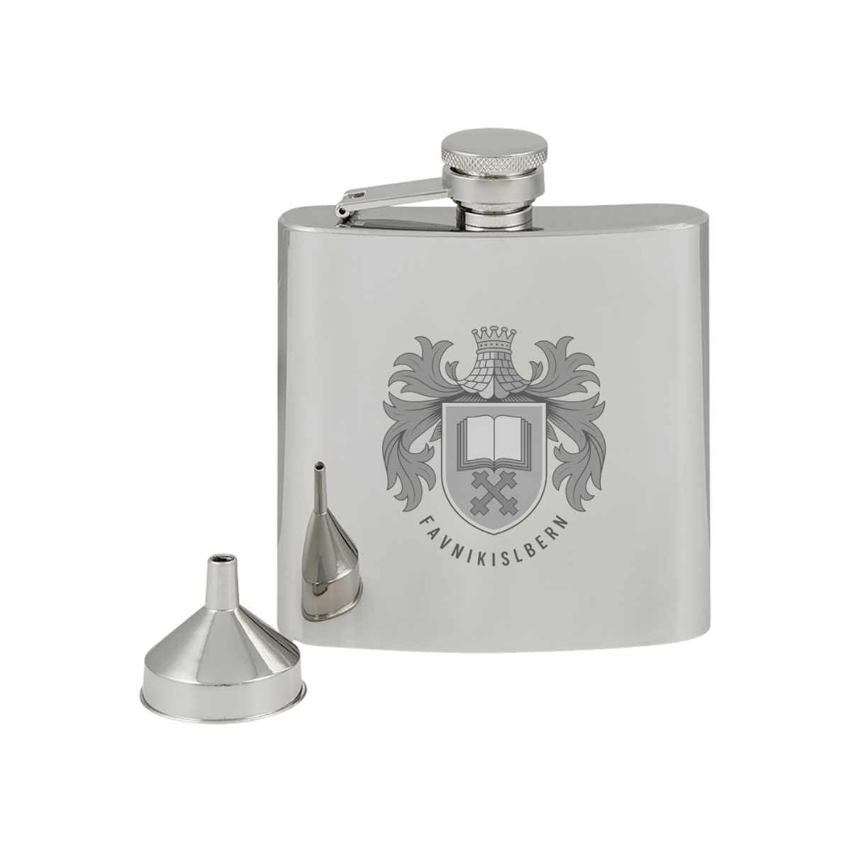 Flachmann schwarz/silber
