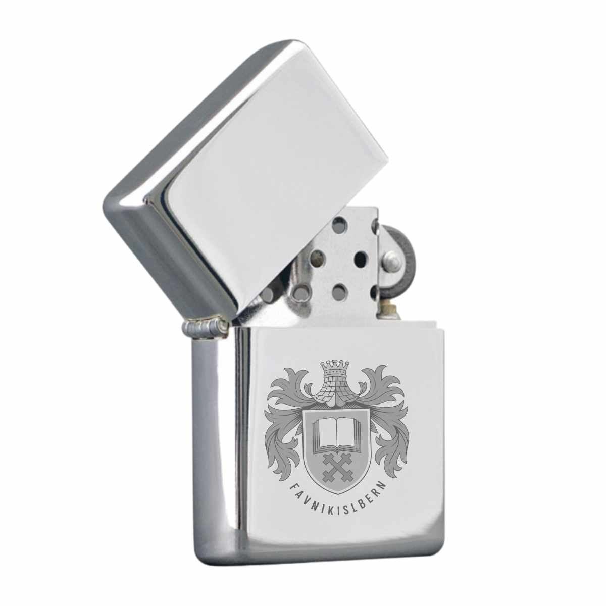 Gebürstetes Chrom Feuerzeug – Produktbild
