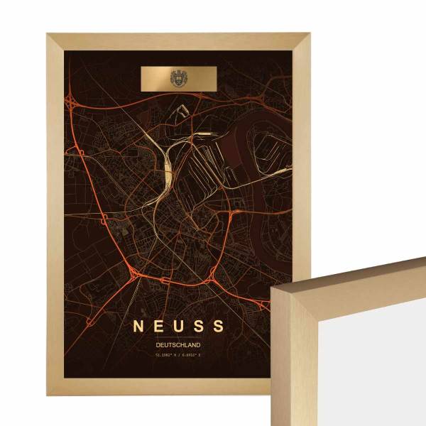 Kunstdruck Edition Gold-Braun