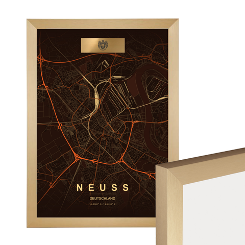 Kunstdruck Edition Gold-Braun