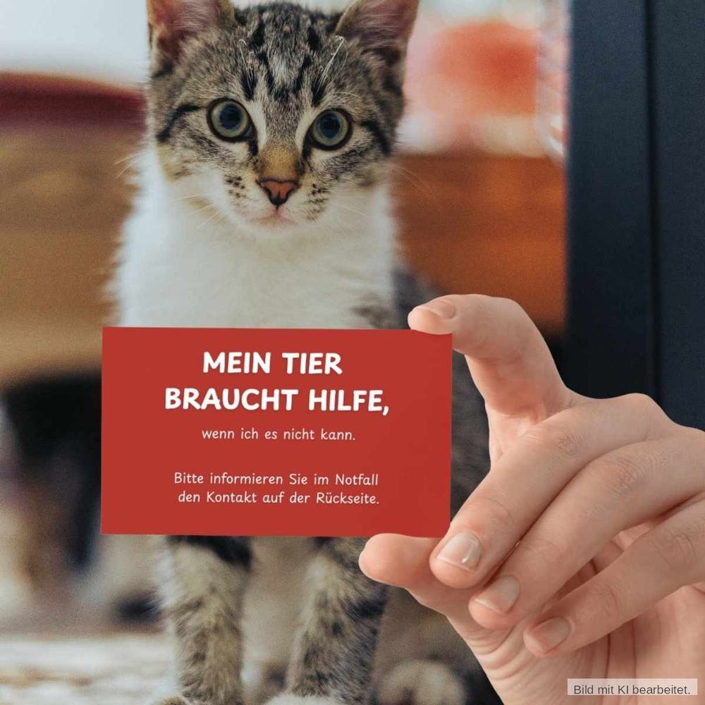 Notfallkarte „Mein Tier braucht Hilfe" – Produktbild