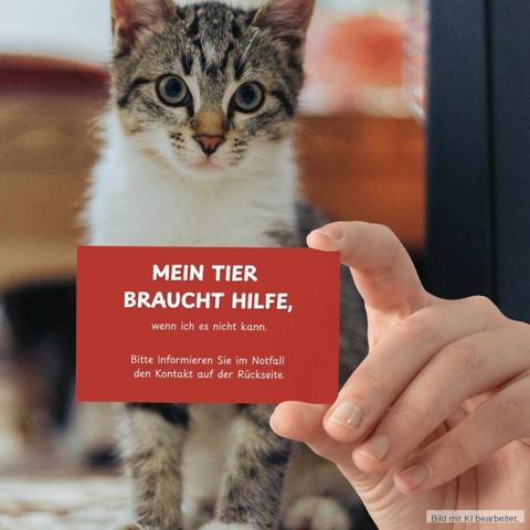 Notfallkarte „Mein Tier braucht Hilfe“
