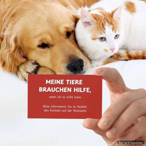 Notfallkarte „Meine Tiere brauchen Hilfe“